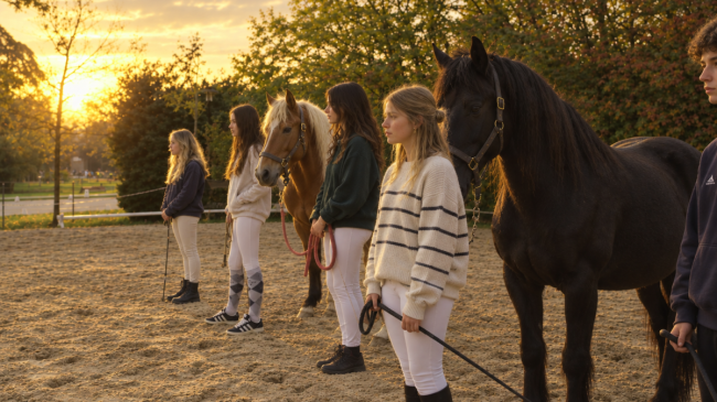 Séance d'accompagnement avec les chevaux pour enfant